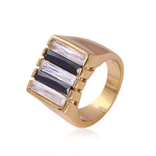 Xuping Neutral Gold-Plated Metal Zircon Ring
